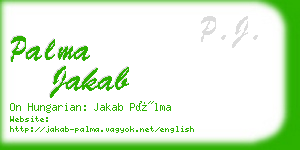 palma jakab business card